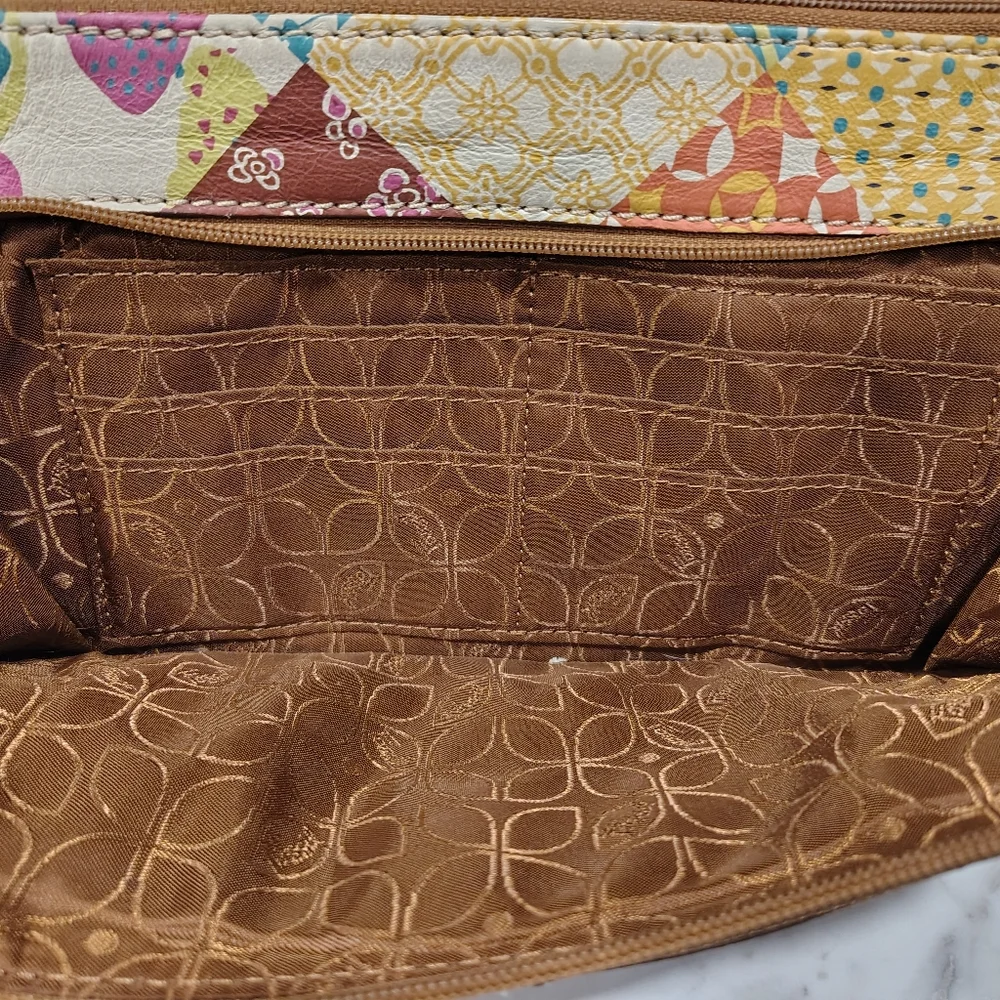 Fossil Unique Leather Patchwork Purse